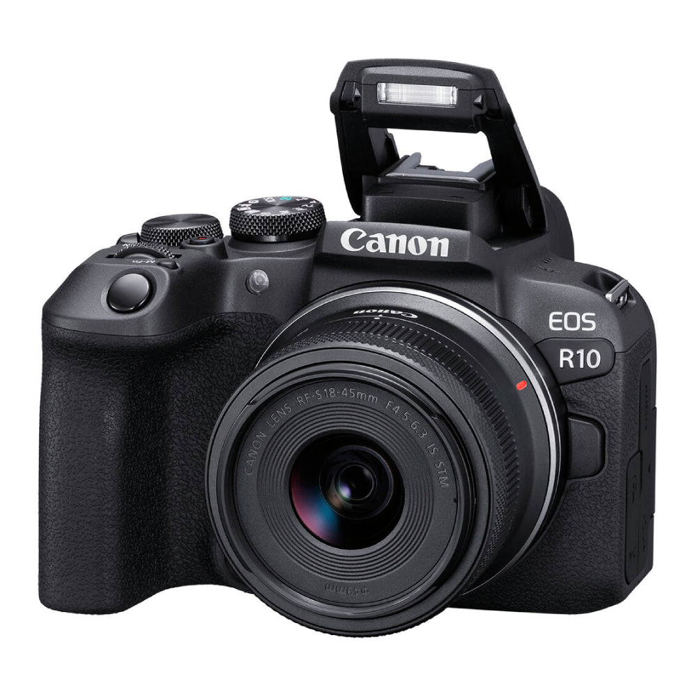 Canon - EOS R10 Mirrorless Camera with RF-S 18-45 f/4.5-6.3 IS STM Lens - Black