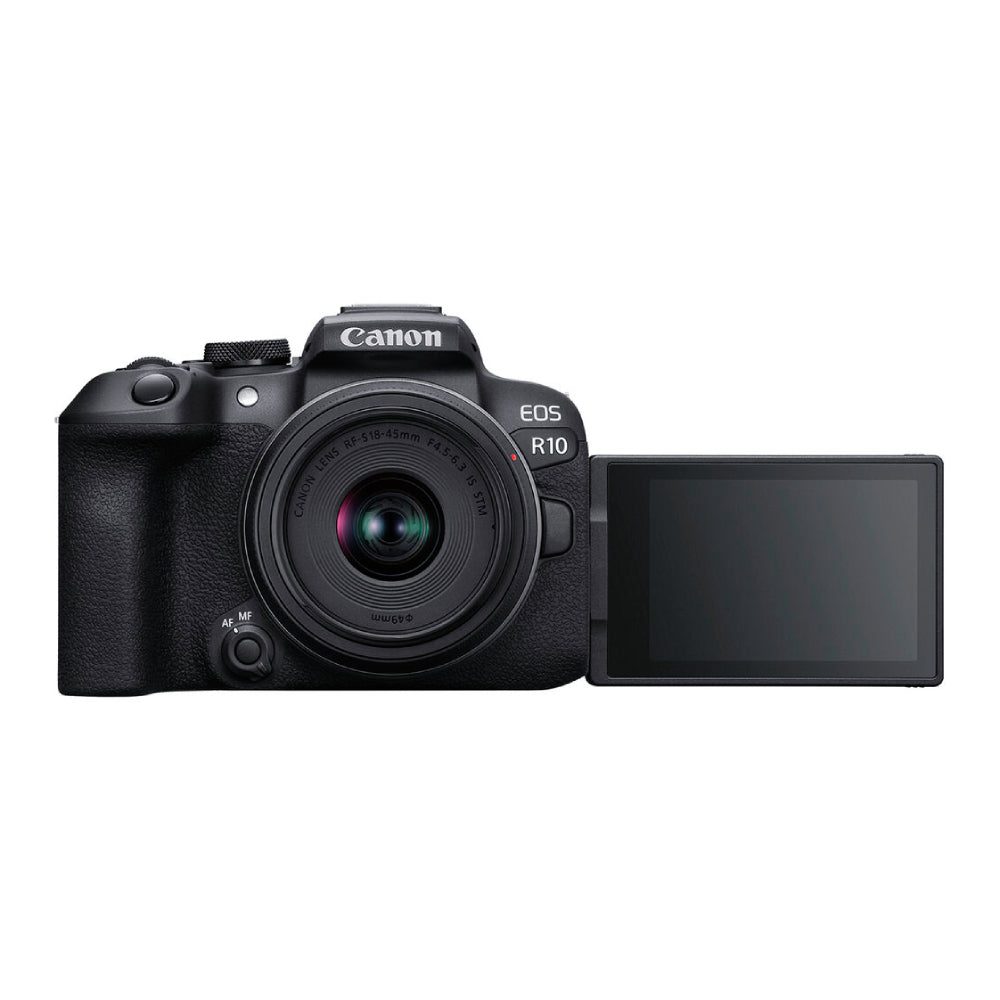 Canon - EOS R10 Mirrorless Camera with RF-S 18-45 f/4.5-6.3 IS STM Lens - Black