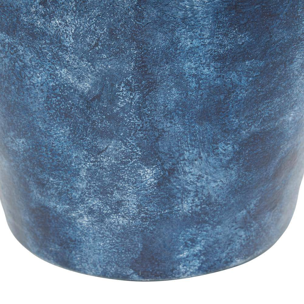 UMA Enterprises Coastal 27" Glass & Aluminum Vase with Lid - Blue/Gold