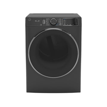 Secadora eléctrica de carga frontal con ventilación de 7,8 pies cúbicos GE GFD65ESPVDS, apilable, con ciclo de vapor y desinfección, color grafito de carbono