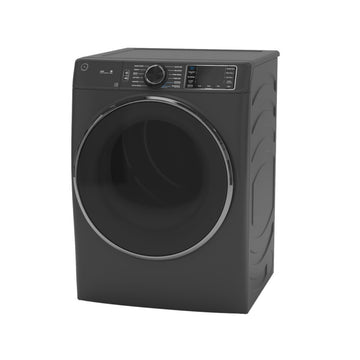 Secadora eléctrica de carga frontal con ventilación de 7,8 pies cúbicos GE GFD65ESPVDS, apilable, con ciclo de vapor y desinfección, color grafito de carbono