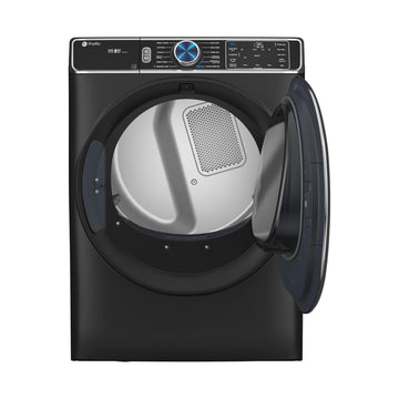 GE PFD95ESPTDS 7.8 cu. ft. Smart Front Load Electric Dryer with Steam and Sanitize Cycle - Black