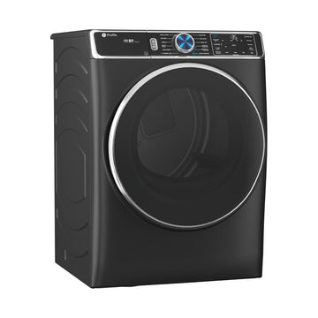 Secadora eléctrica de carga frontal GE PFD95ESPTDS de 7,8 pies cúbicos con ciclo de vapor y desinfección, grafito de carbono, certificación ENERGY STAR 