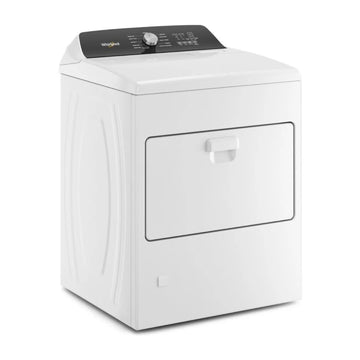 Secadora eléctrica de carga superior con sensor de humedad Whirlpool WED5010LW de 7 pies cúbicos, color blanco, con certificación ENERGY STAR