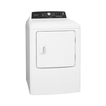 Secadora eléctrica de carga frontal Frigidaire FFRE4120SW de 6,7 pies cúbicos, color blanco 