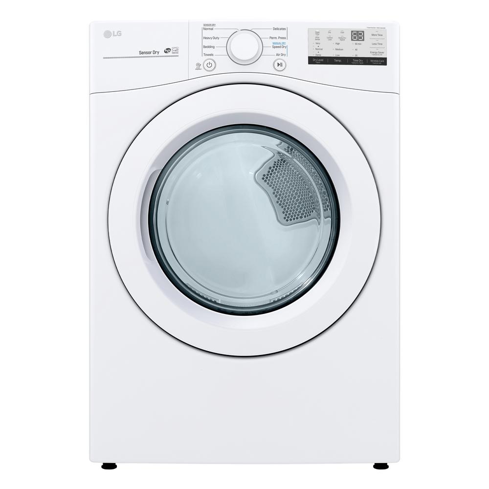 LG DLE3400W 7.4 cu. ft. Electric Dryer with Sensor Dry - White, ENERGY STAR certified