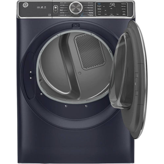 GE Smart GFD85GSPNRS 7.8 cu.ft. Front Load Gas Dryer with Steam and Sanitize - Sapphire Blue - Curacao