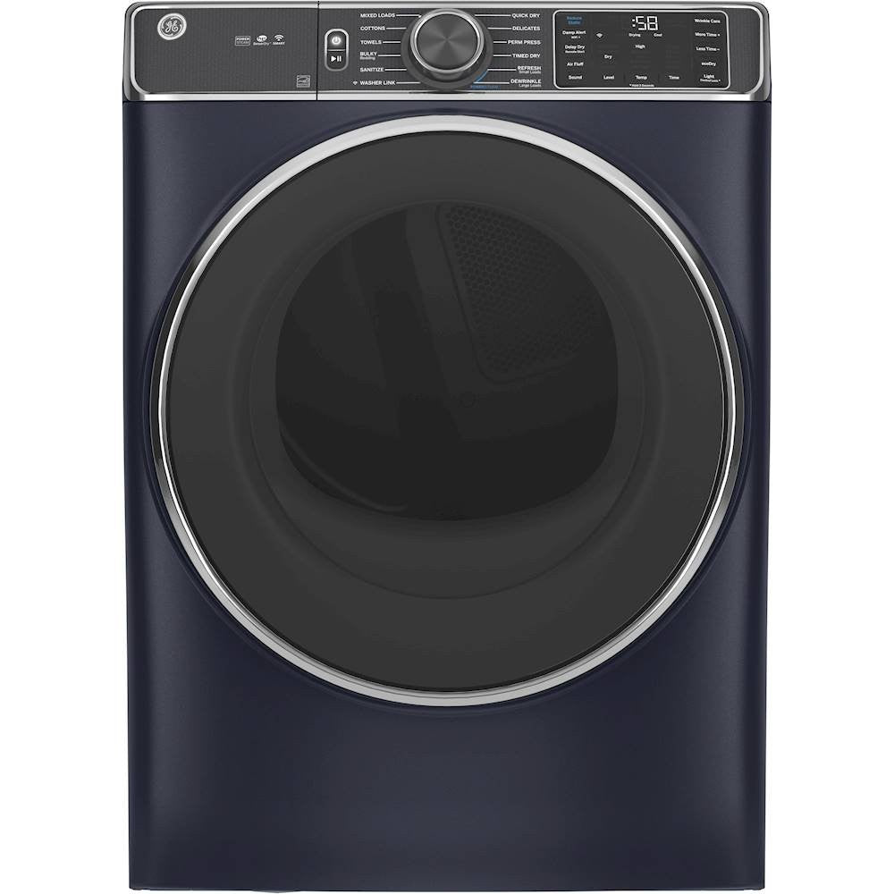 GE Smart GFD85GSPNRS 7.8 cu.ft. Front Load Gas Dryer with Steam and Sanitize - Sapphire Blue - Curacao