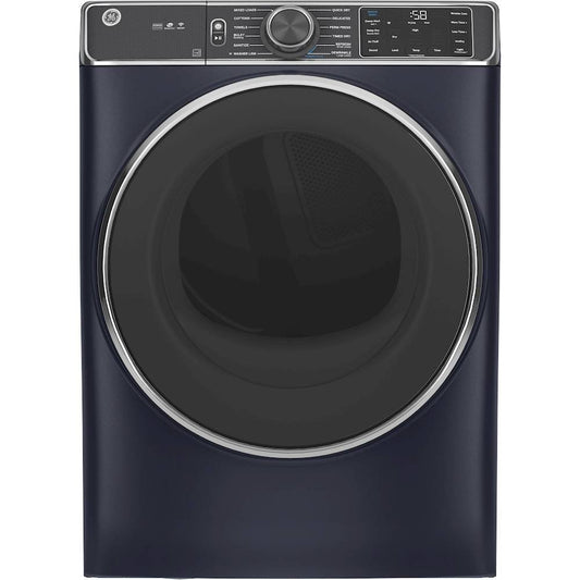 GE Smart GFD85GSPNRS 7.8 cu.ft. Front Load Gas Dryer with Steam and Sanitize - Sapphire Blue - Curacao