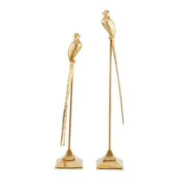 UMA Enterprises Eclectic Aluminum Birds Sculpture (Set of 2) - Gold