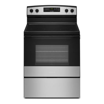 Amana AER6303MMS 4.8 cu. ft. Freestanding Electric Range with Extra-Large Oven Window - Silver