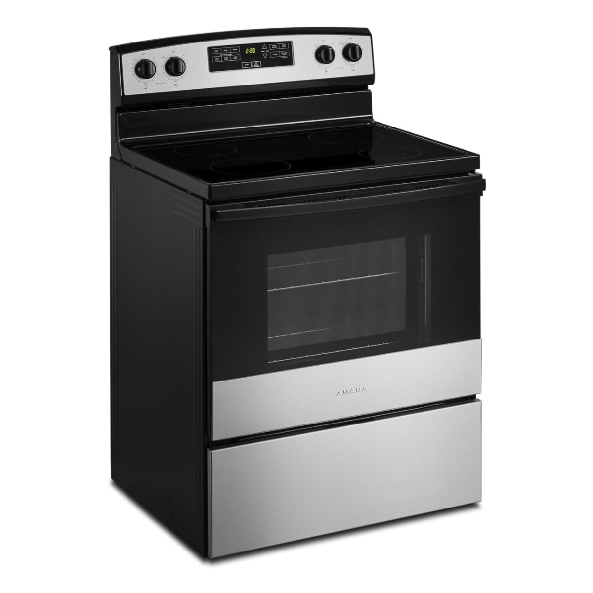 Amana AER6303MMS 4.8 cu. ft. Freestanding Electric Range with Extra-Large Oven Window - Silver