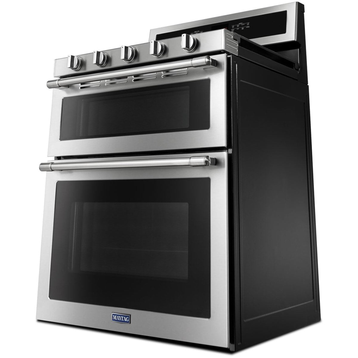 Maytag MGT8800FZ 6 cu. ft. Freestanding Wide Double Oven Gas Range with True Convection - Silver