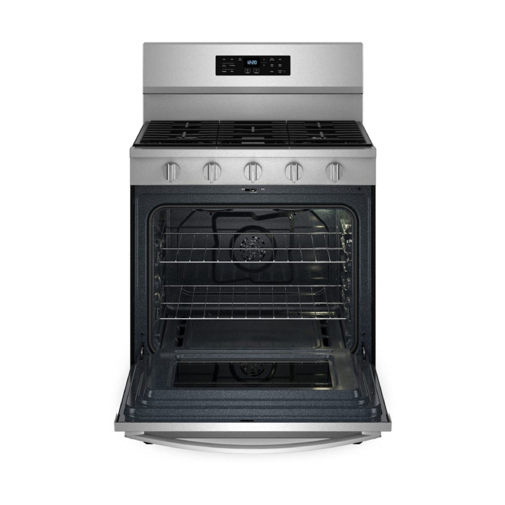 Whirlpool WFGS5030RZ 30" Gas Range with Air Cooking Technology - Silver/Black