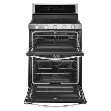 Whirlpool WGG745S0FS 6 cu. ft. Self-Cleaning Freestanding Double Oven Gas Convection Range - Silver