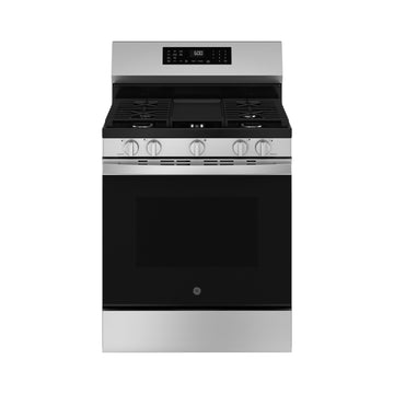 GE GGF600AVSS 5.3 cu. ft. Free-Standing Gas Smart Range with Convection and Air Fry - Silver/Black