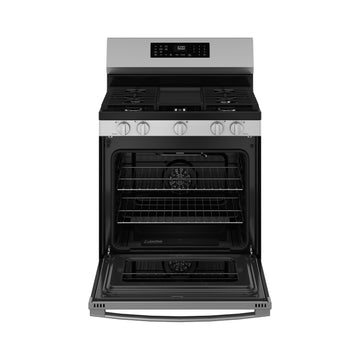 GE GGF600AVSS 5.3 cu. ft. Free-Standing Gas Smart Range with Convection and Air Fry - Silver/Black