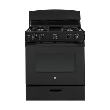 GE 5.0 cu. ft. Gas Range with Broiler Drawer- Black