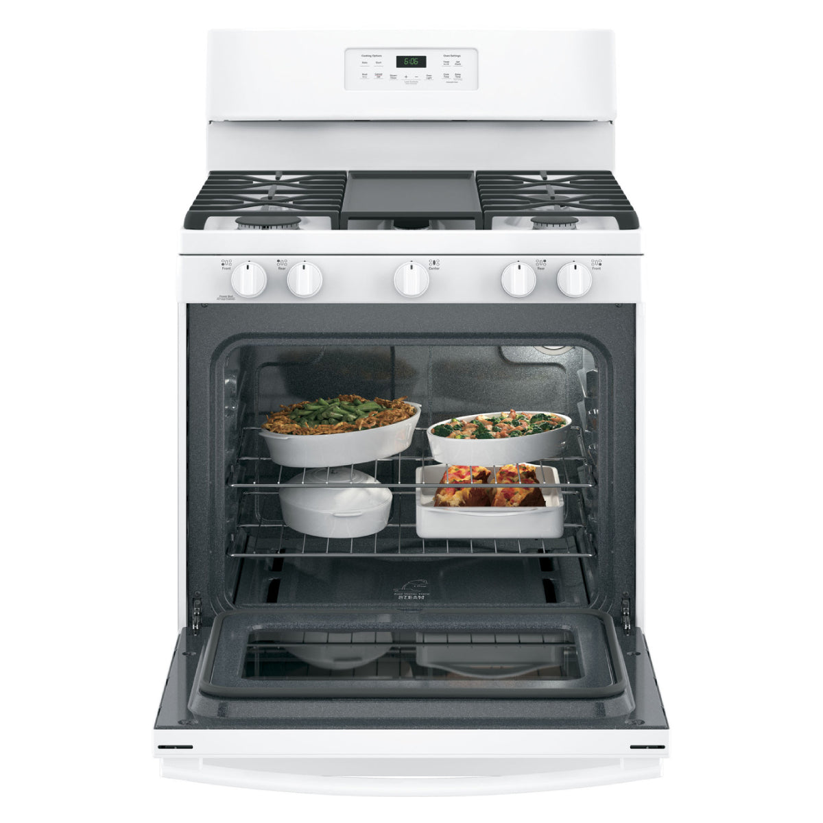 GE Appliances 5.0 cu. ft. Freestanding Natural Gas Range with 5 Burners