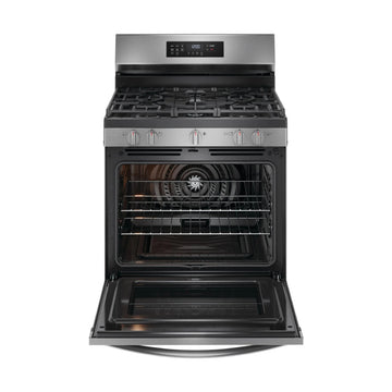 Frigidaire FCRG3083AS 5.1 cu.ft. Gas Range with Air Fry- Silver/Black