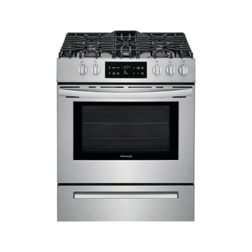 Frigidaire FFGH3054US 5.0 cu.ft. 30" Front Control Freestanding Gas Range with 5 Sealed Burners - Silver