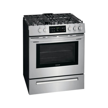 Cocina a gas independiente con control frontal de 30 in y 5,0 pies cúbicos Frigidaire FFGH3054US - Acero inoxidable 