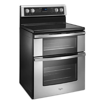 Whirlpool WGE745C0FS 6.7 cu. ft. Freestanding Electric Double Oven Range with True Convection - Silver