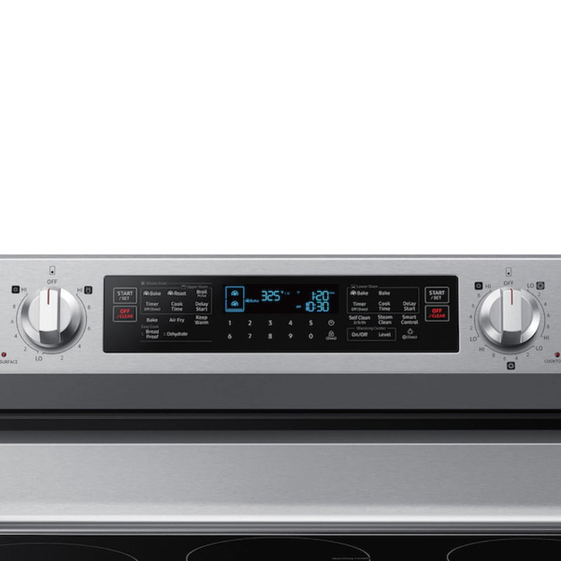 Samsung NE63A6751SS 6.3 cu. ft. Smart Freestanding Electric Range with Flex Duo - Silver