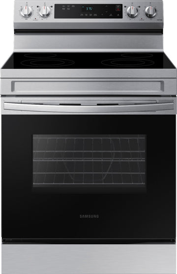 Samsung NE63A6111SS 6.3 cu. ft. Freestanding Electric Range with Steam Clean - Stainless Steel - Curacao