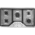 GE JGP5036SLSS 36" Built-In Gas Cooktop with 5 Burners and Dishwasher Safe Grates - Stainless Steel - Curacao