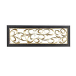 UMA Enterprises Contemporary 48" x 16" Abstract Wall Decor with Black Frame - Gold