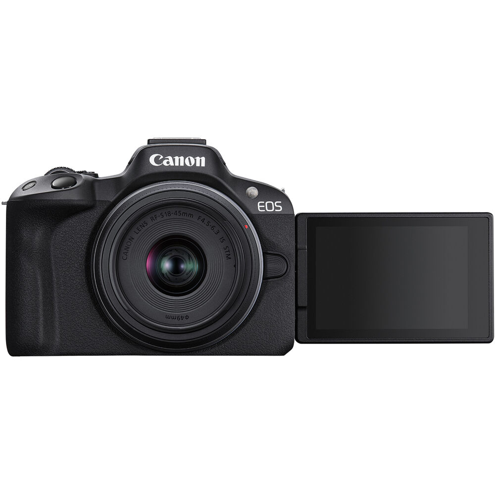 Canon EOS R50 Mirrorless Digital Camera with 18-45mm IS STM & 55-210mm IS STM Lens - Black