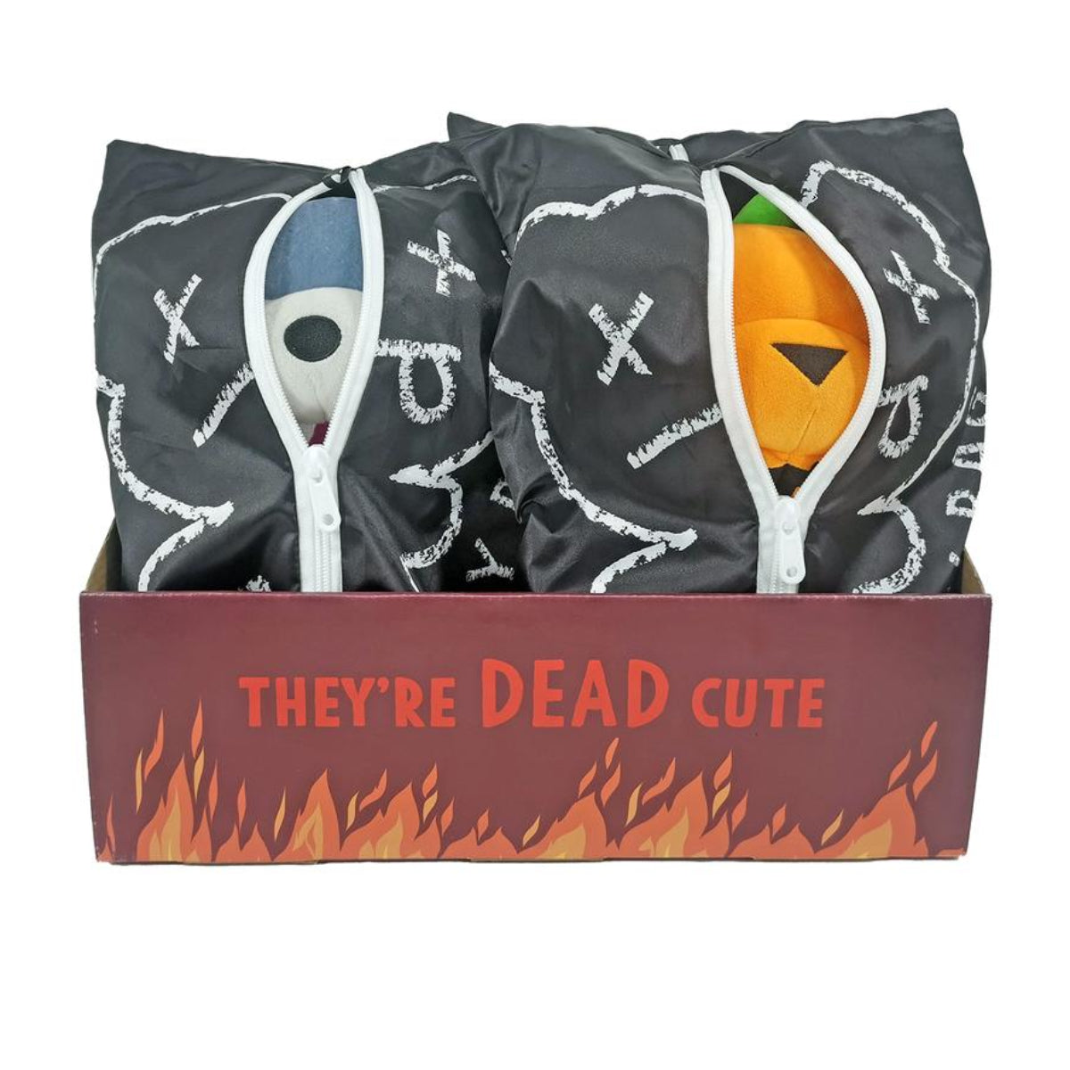 Deddy Bears 12" Plush Toy in Zippered Body Bag -Assortment