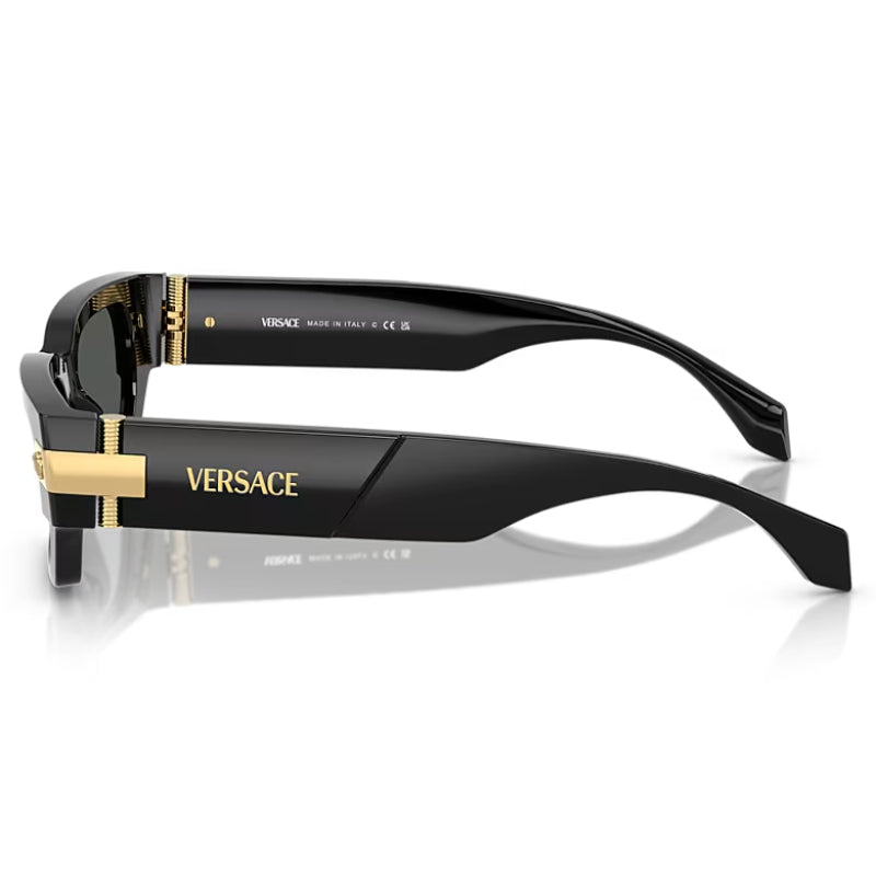 Versace VE446553GB1 Men's Rectangle Solid Color Sunglasses