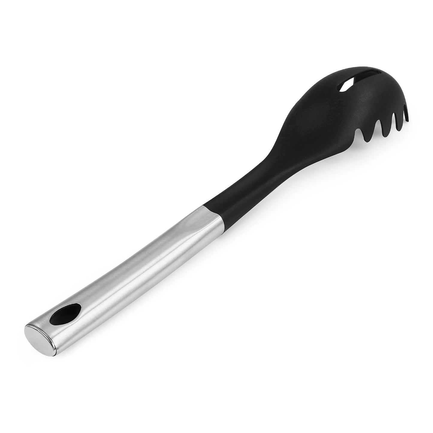 Oster Baldwyn Nylon Pasta Server Kitchen Utensil with Stainless Steel Handle - Black