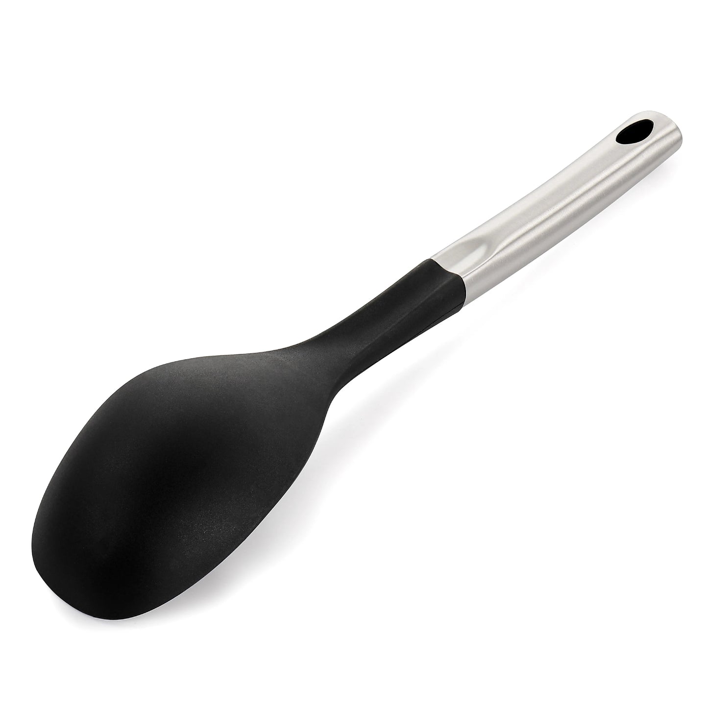 Oster Baldwyn Nylon Solid Spoon with Stainless Steel Handle - Black