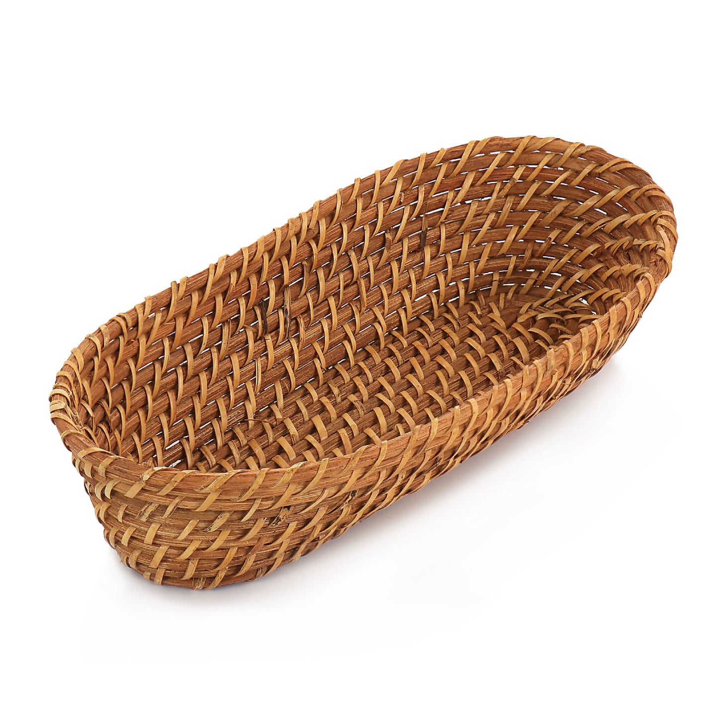 Martha Stewart Rattan Oval Bread Basket - Brown