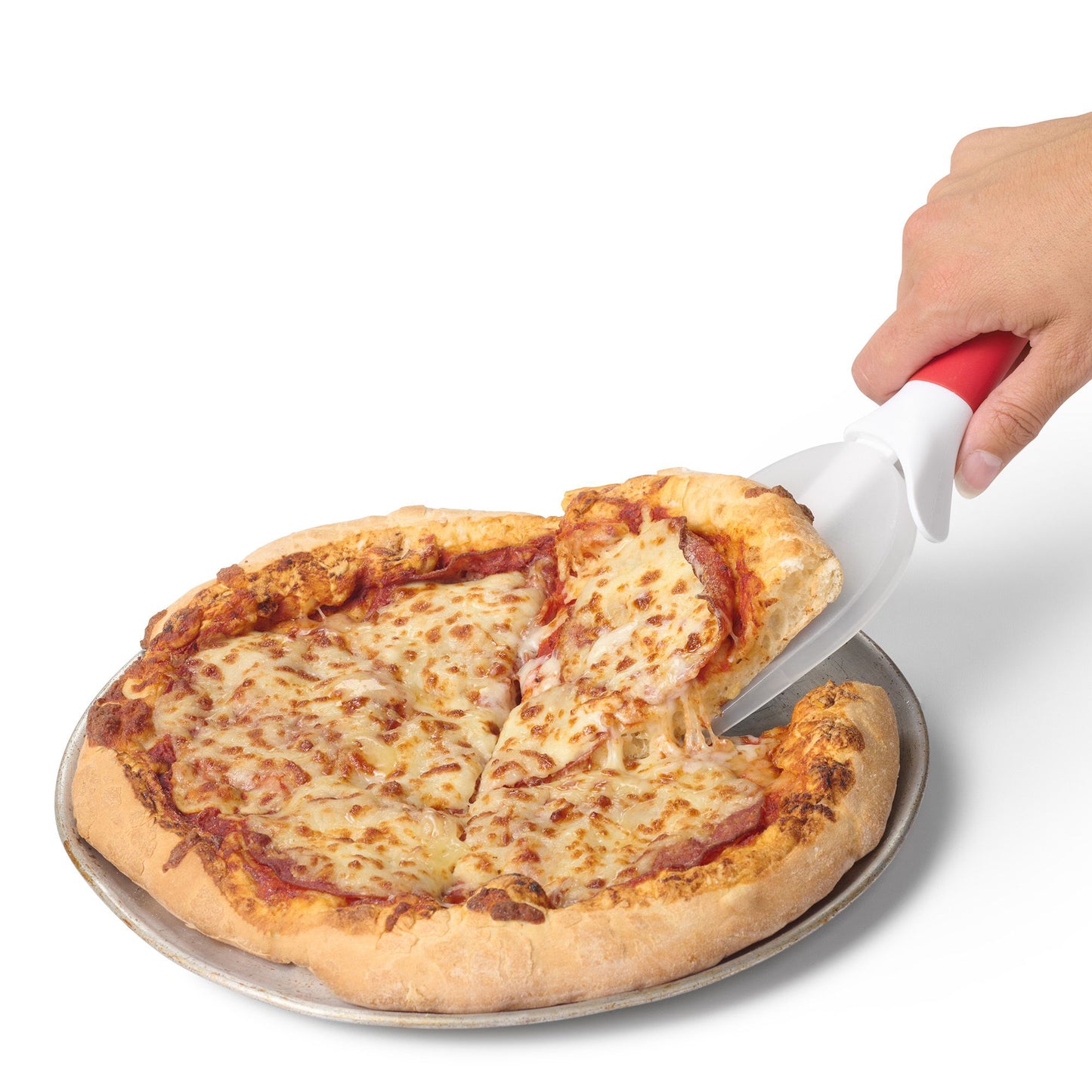 Starfrit 2-in-1 Pizza Wheel and Server - Red/White