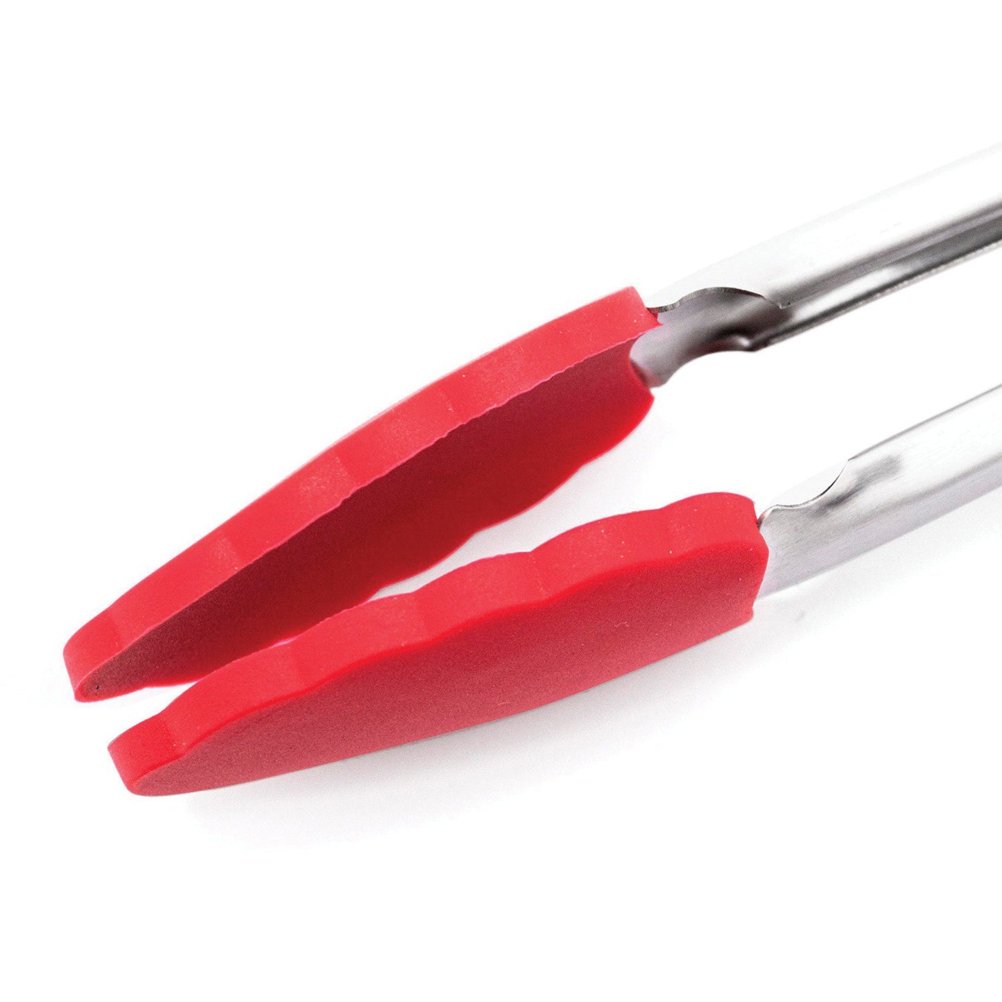 Starfrit 12" Silicone Tongs - Red/Silver