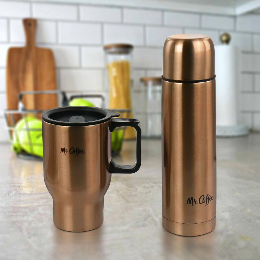 Mr. Coffee Thermal Bottle and Travel Mug (2-Piece) - Copper