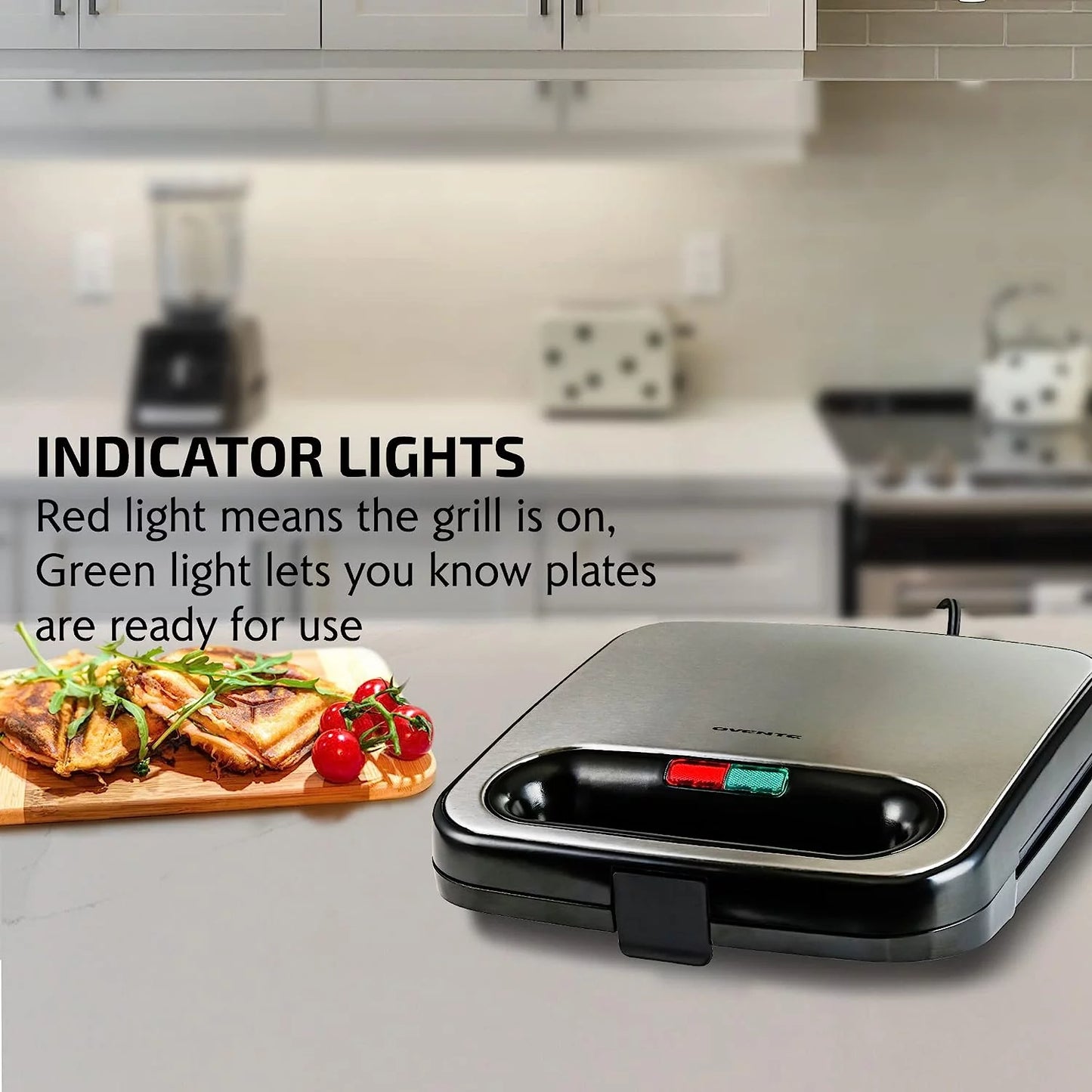 Ovente Non-Stick Electric Grill Sandwich Maker - Black