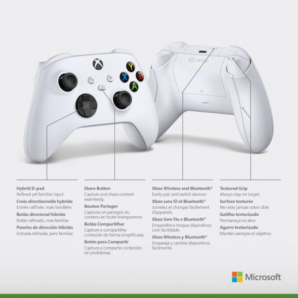 Mando inalámbrico Xbox de Microsoft para Xbox Series X/S y Xbox One - Robot White