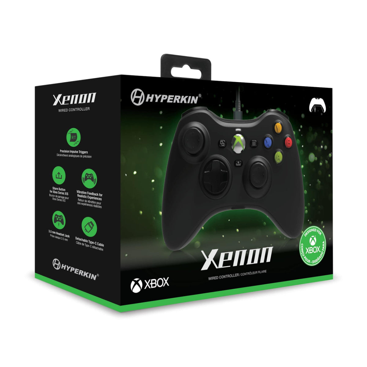 Hyperkin Xenon Wired Controller with Headset Jack - Black