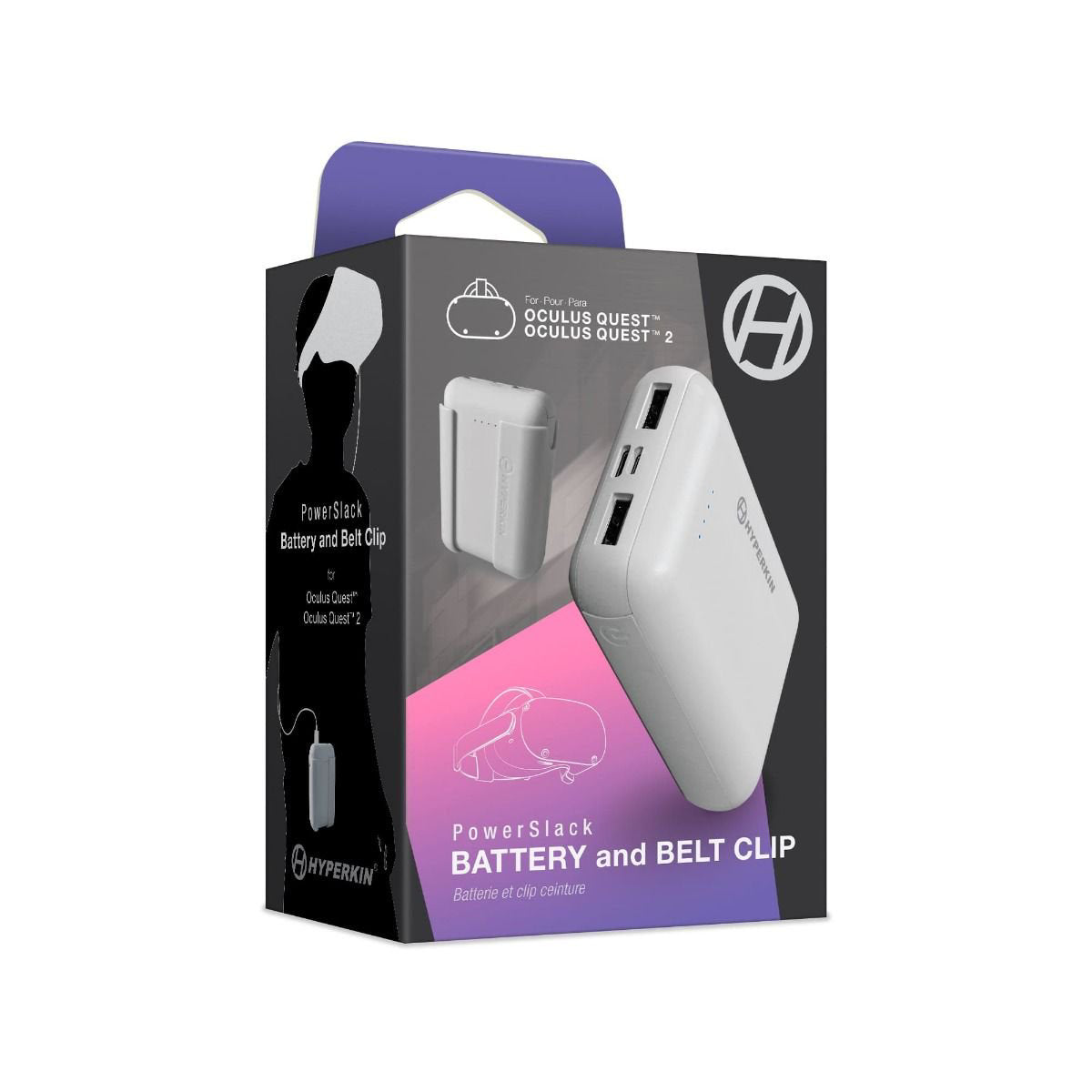 Hyperkin PowerSlack Battery and Belt Clip - White