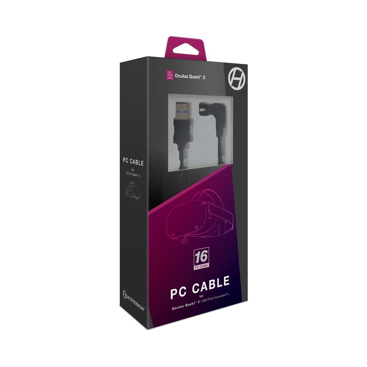 Cable para PC Hyperkin de 16 pies, color negro