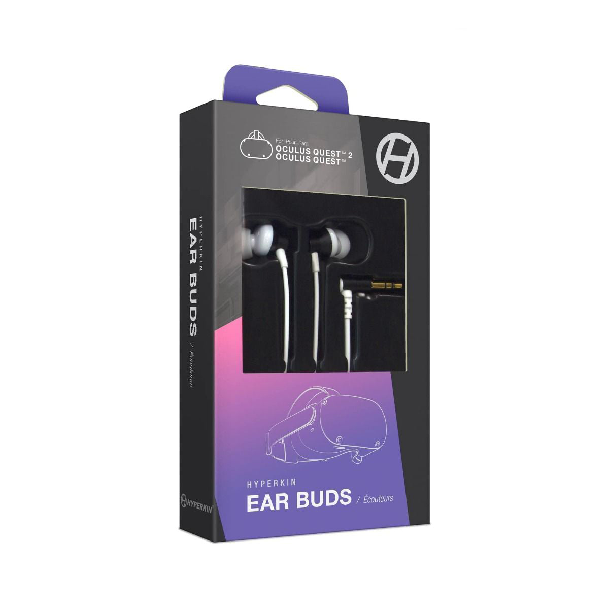 Hyperkin Lightweight Earbuds with Silicone Travel Case - White