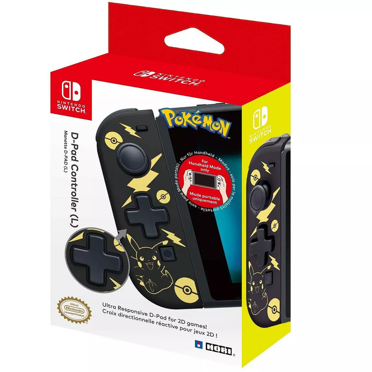 Mando Hori D-Pad (izquierdo) para Nintendo Switch - Pokémon Pikachu