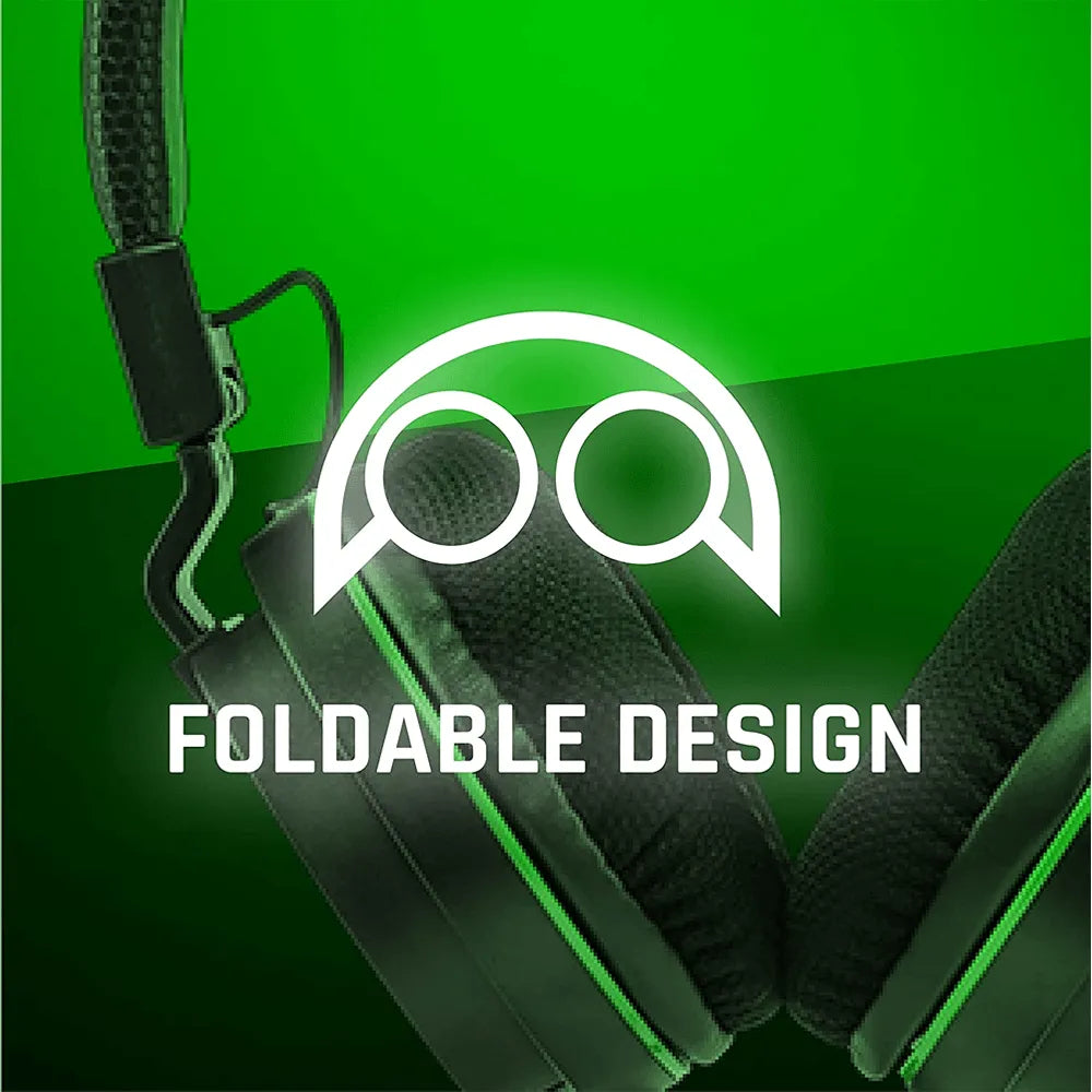 Auriculares estéreo con cable Snakebyte X y micrófono para Xbox One, color verde y negro