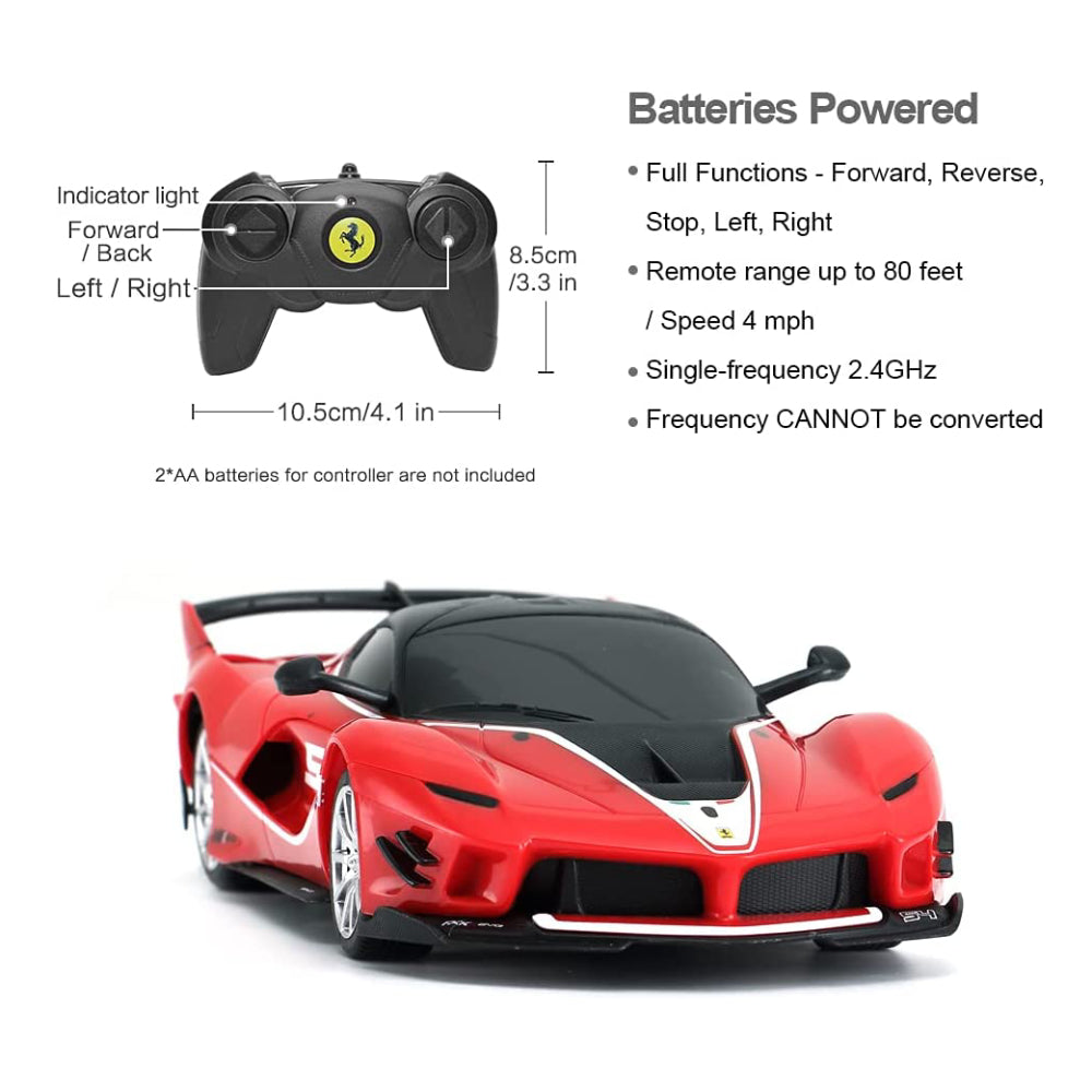 Rastar 1:24 Ferrari FXX K Evo Remote Control Toy Car, Red