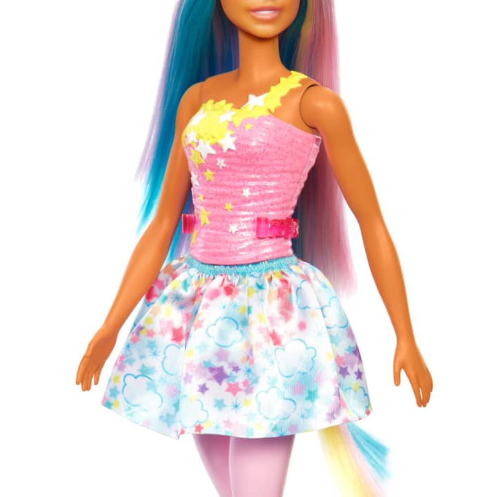 Muñeca Barbie Dreamtopia Unicornio con cabello azul y rosa